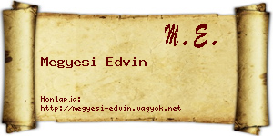 Megyesi Edvin névjegykártya